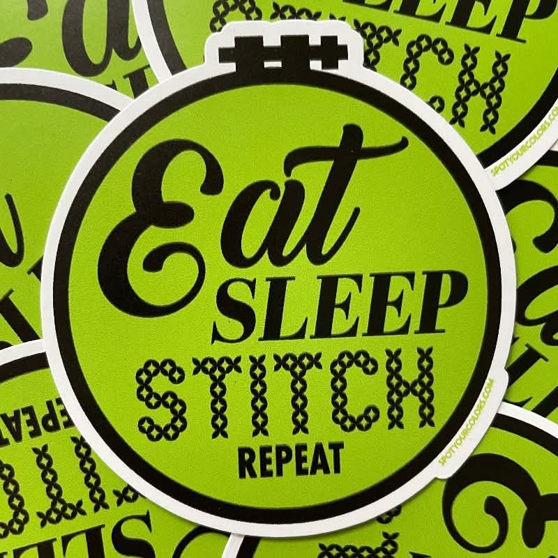 PREORDER Eat Sleep Stitch Sticker