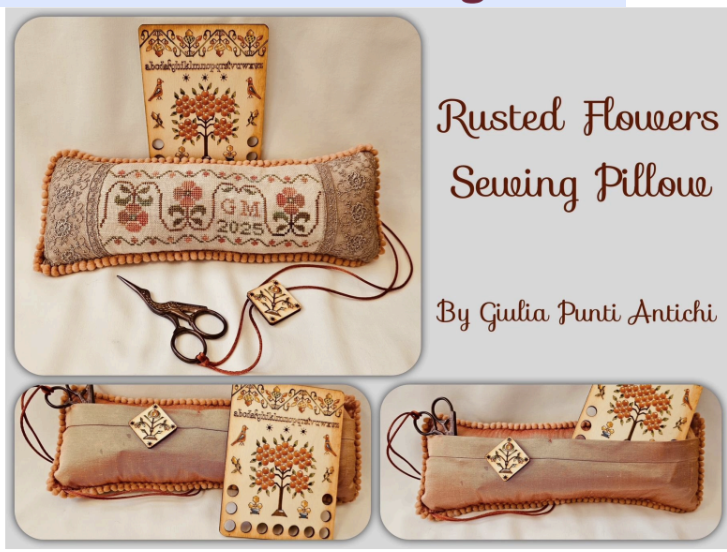 PREORDER Rusted Flowers Sewing Pillow