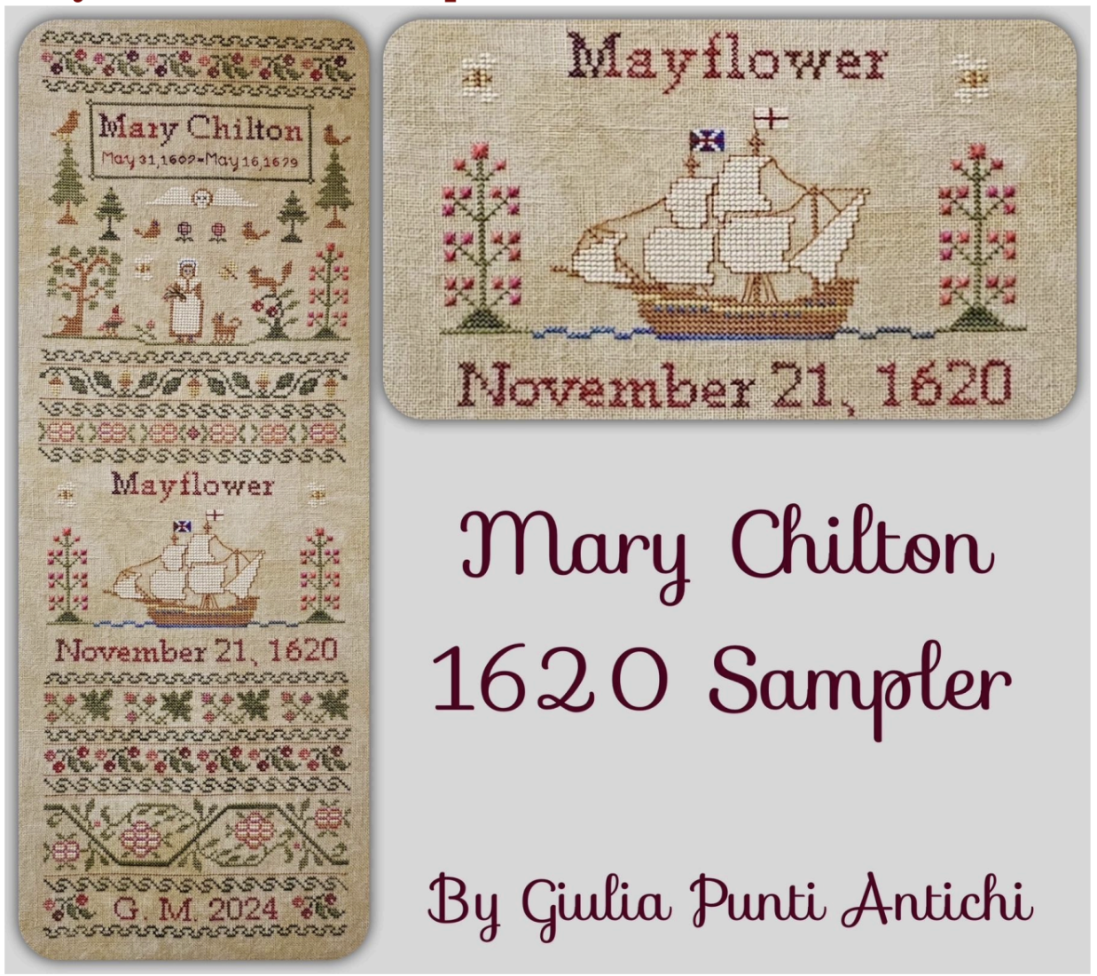 PREORDER Mary Chilton 1620 Sampler