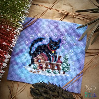 Yule Cat - Nonstop Stitching