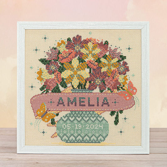 PREORDER Modern Baby Sampler | Bouquet + Butterflies