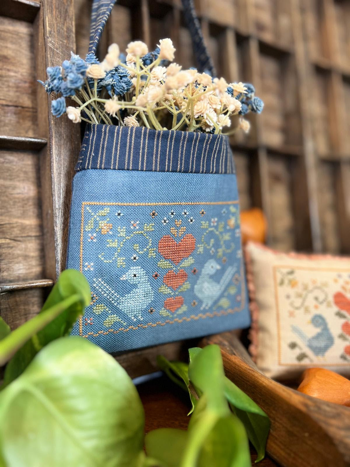 PREORDER Folk Birds Pincushion and Pouch