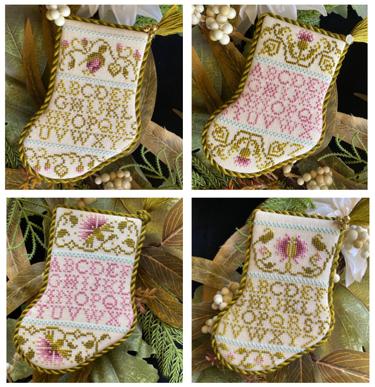 PREORDER English Country Garden Christmas Stocking Ornaments